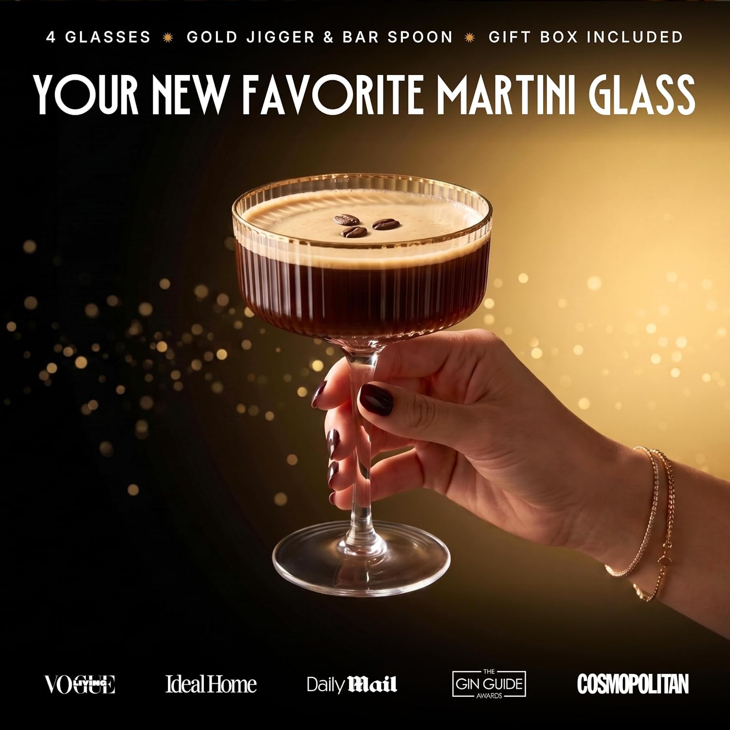 Espresso Martini Glazen Set van 4 (34% korting)