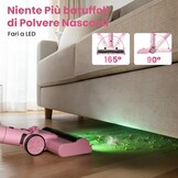 Draadloze Steelstofzuiger Dierenharen 45kPa Roze - 34% Korting!