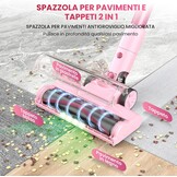 Draadloze Steelstofzuiger Dierenharen 45kPa Roze - 34% Korting!