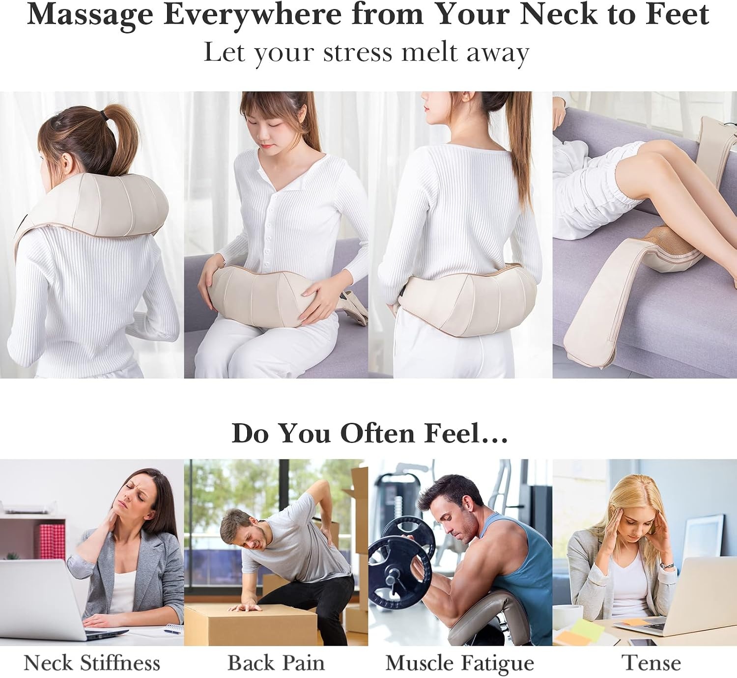 Shiatsu Nekmassageapparaat met Warmte & 3 Intensiteiten - 33% Korting!