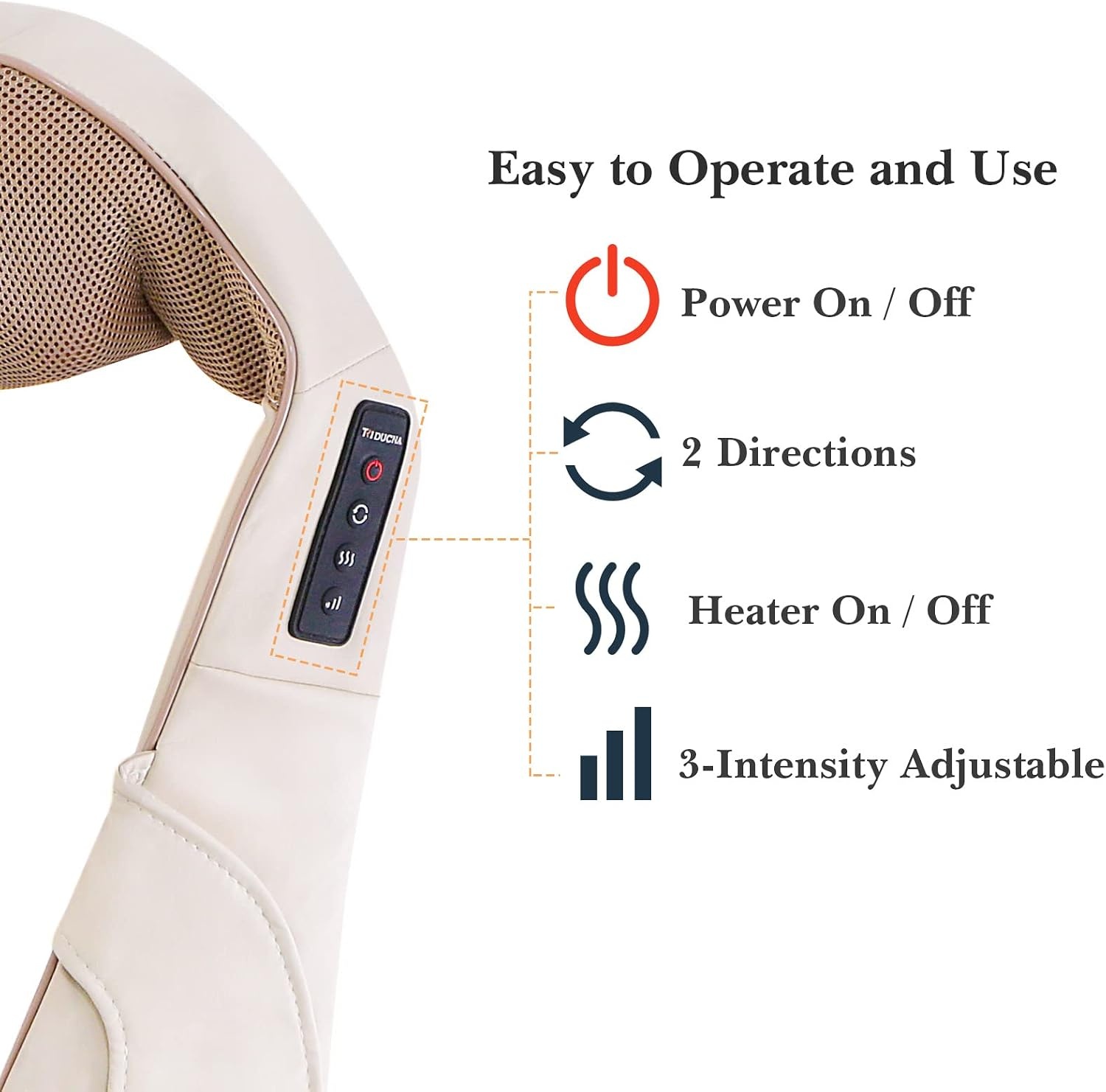 Shiatsu Nekmassageapparaat met Warmte & 3 Intensiteiten - 33% Korting!