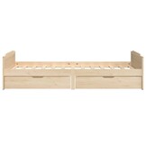 Massief Grenenhouten Bedframe met Laden 90x200 cm - 35% Korting