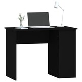 VidaXL Bureau 100x55x75 cm Bewerkt Hout Zwart met 34% Korting
