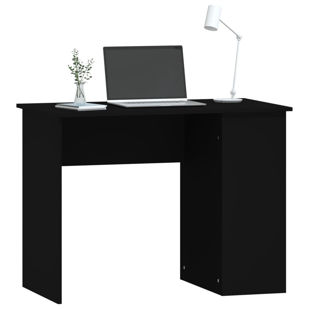 VidaXL Bureau 100x55x75 cm Bewerkt Hout Zwart met 34% Korting