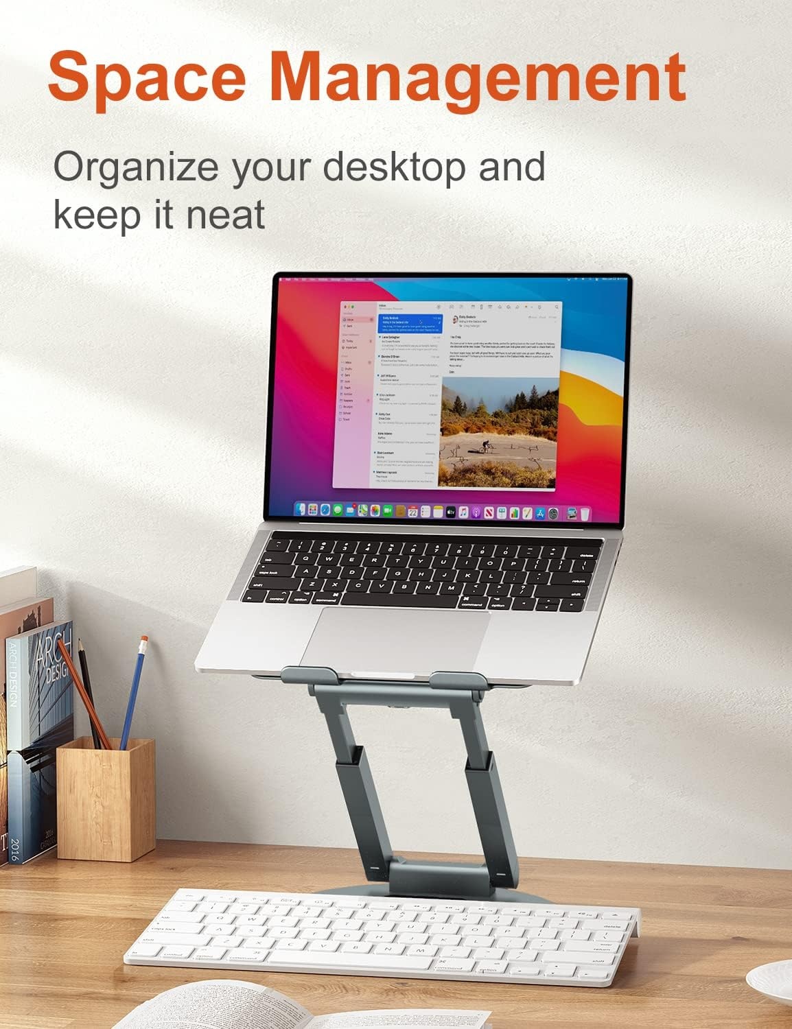 Ergonomische Laptopstandaard Grijs - 34% Korting