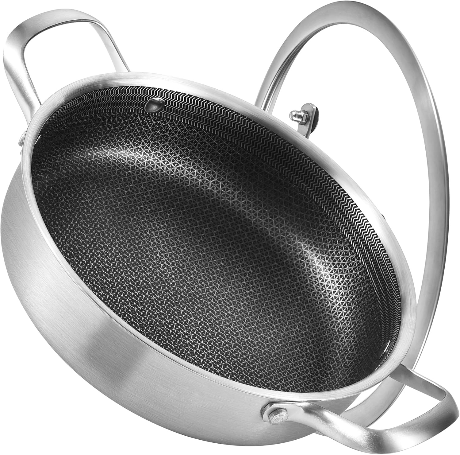 Hybride Koekenpan 26cm 2,5L met Deksel - Keramisch PFAS/PTFE-vrij - 34% Korting