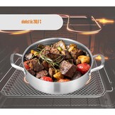 Hybride Koekenpan 26cm 2,5L met Deksel - Keramisch PFAS/PTFE-vrij - 34% Korting