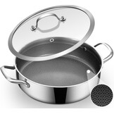 Hybride Koekenpan 26cm 2,5L met Deksel - Keramisch PFAS/PTFE-vrij - 34% Korting