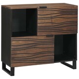 vidaXL Dressoir Bruin 80x33x75 cm Massief Mangohout - 54% Korting!