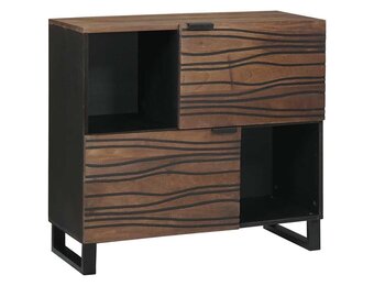 vidaXL Dressoir Bruin 80x33x75 cm Massief Mangohout - 54% Korting!