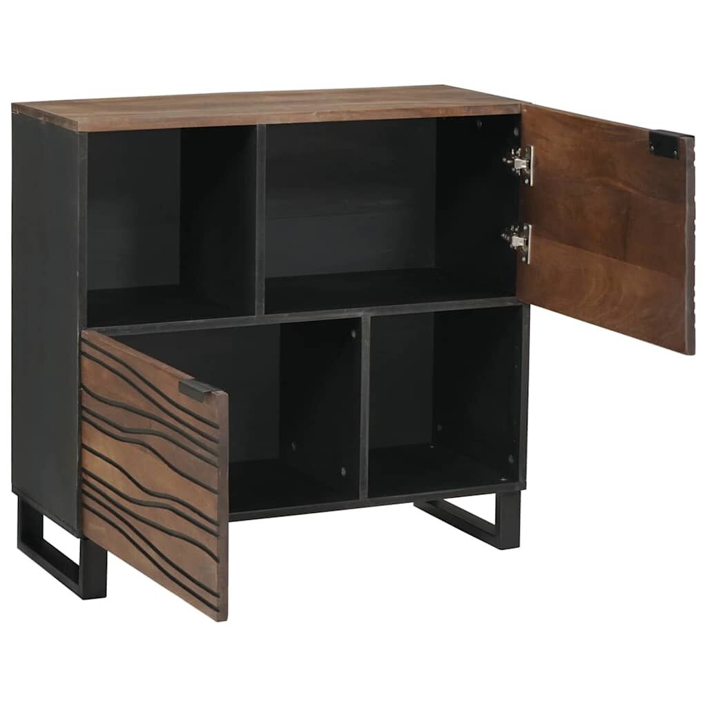 vidaXL Dressoir Bruin 80x33x75 cm Massief Mangohout - 54% Korting!