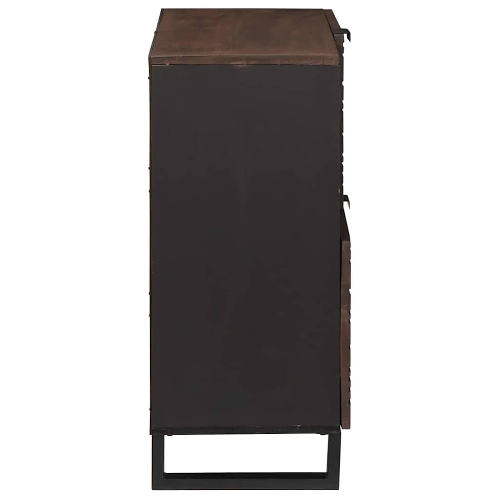 vidaXL Dressoir Bruin 80x33x75 cm Massief Mangohout - 54% Korting!