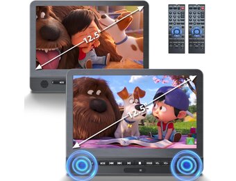 Hoofdsteun DVD Speler Auto Kinderen 12.5" Dubbel Scherm - 54% Korting