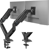 Dubbele Monitorarm Gasveer 14-34 inch Zwart - 34% Korting
