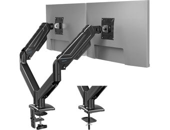 Dubbele Monitorarm Gasveer 14-34 inch Zwart - 34% Korting
