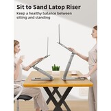 Ergonomische Laptopstandaard Zilver - 34% Korting