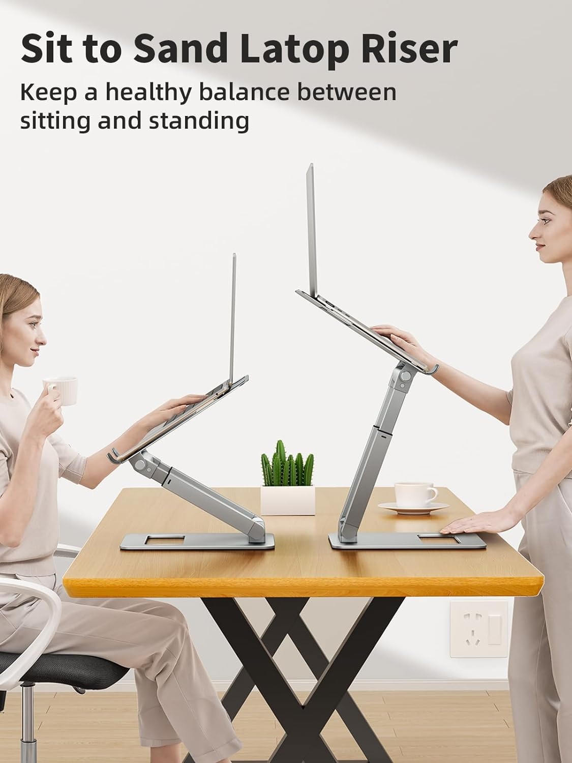 Ergonomische Laptopstandaard Zilver - 34% Korting