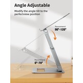 Ergonomische Laptopstandaard Zilver - 34% Korting
