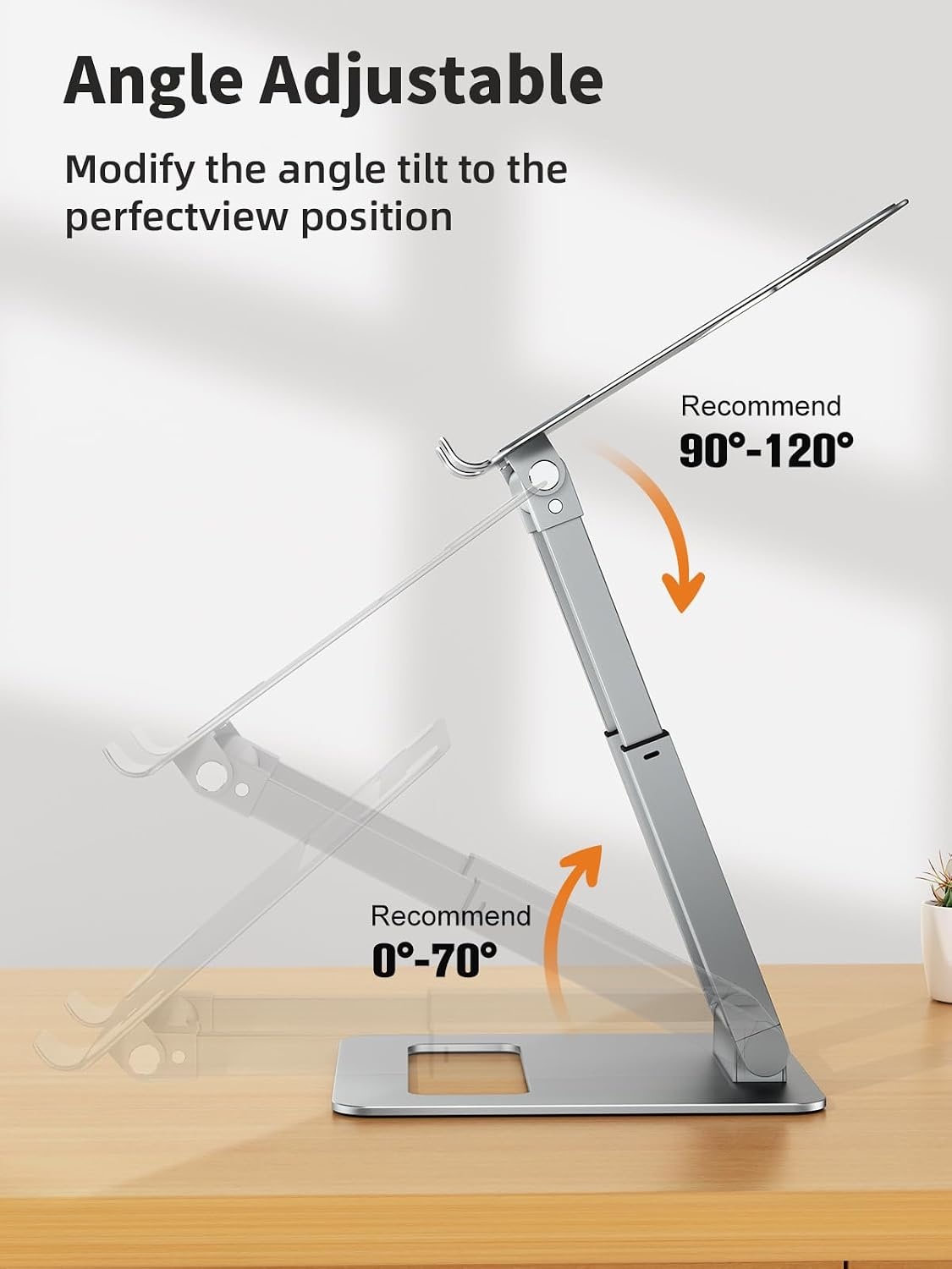 Ergonomische Laptopstandaard Zilver - 34% Korting