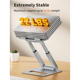 Ergonomische Laptopstandaard Zilver - 34% Korting