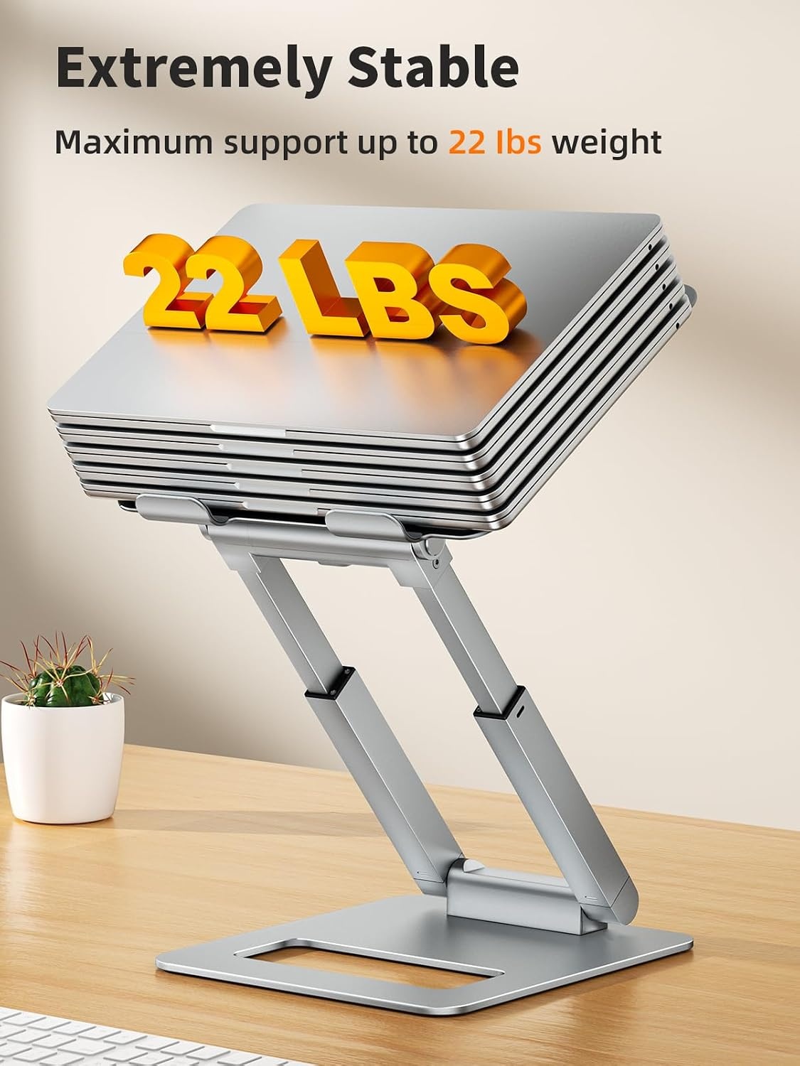 Ergonomische Laptopstandaard Zilver - 34% Korting