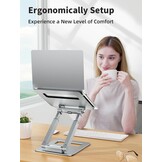 Ergonomische Laptopstandaard Zilver - 34% Korting