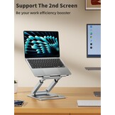 Ergonomische Laptopstandaard Zilver - 34% Korting