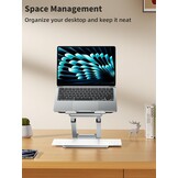 Ergonomische Laptopstandaard Zilver - 34% Korting