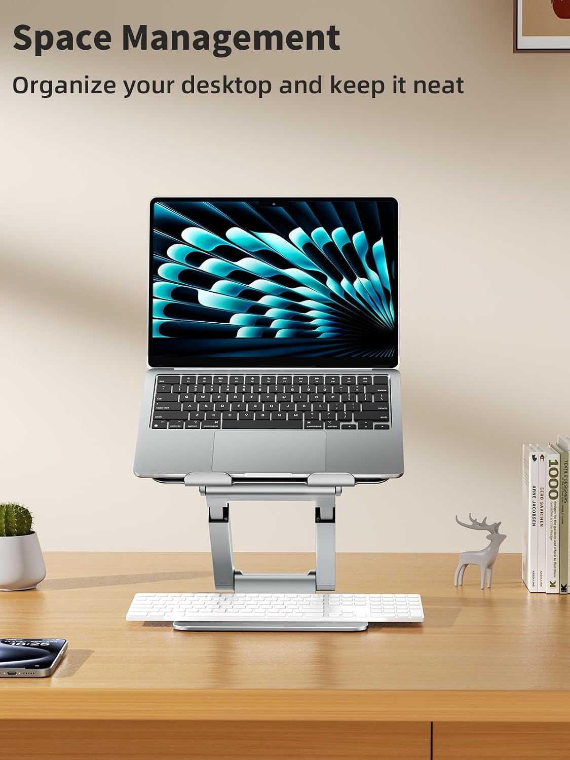 Ergonomische Laptopstandaard Zilver - 34% Korting