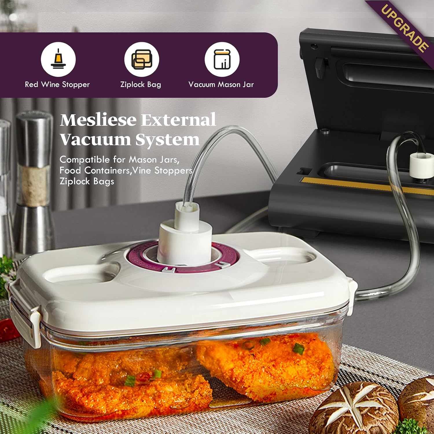 Vacuümmachine 90 kPa Donkergrijs - 35% Korting