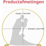 Gouden Ronde Achtergrond Standaard 201x238 cm - 34% Korting