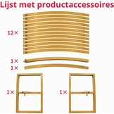 Gouden Ronde Achtergrond Standaard 201x238 cm - 34% Korting