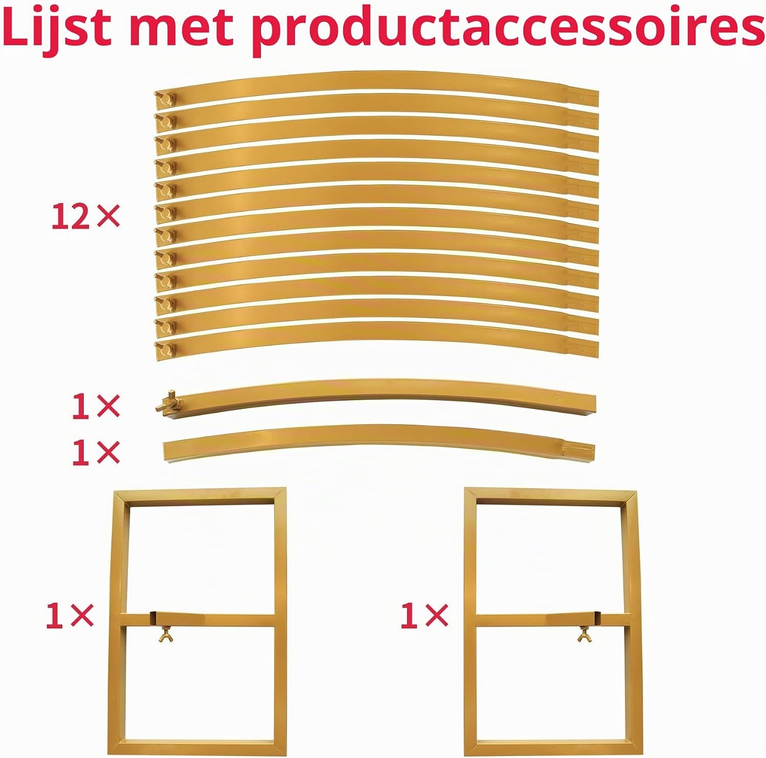 Gouden Ronde Achtergrond Standaard 201x238 cm - 34% Korting