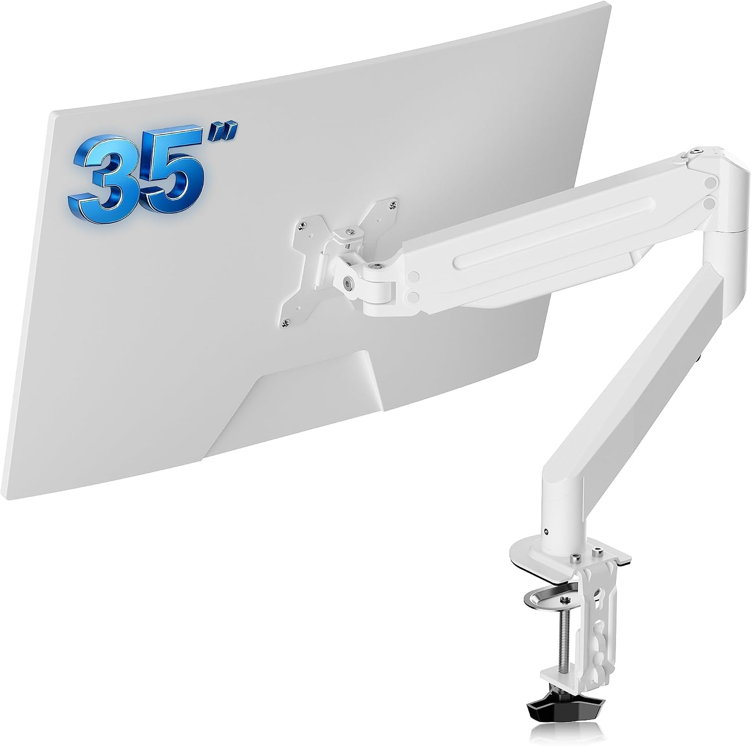 Bureau Monitorarm met Gasveer (Wit) - 17-35 inch - 33% Korting