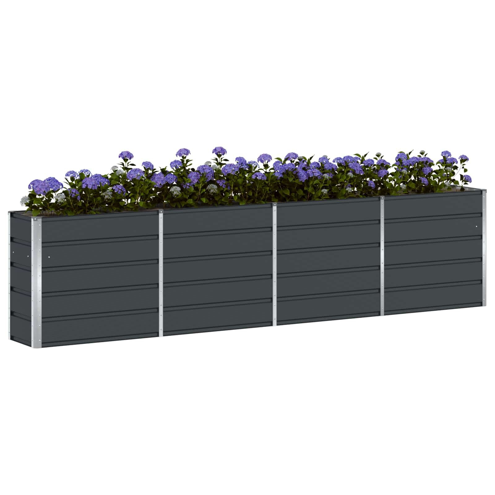 Plantenbak Staal Antraciet 320x40x75 cm - 35% Korting