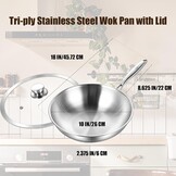 Wok 26 cm RVS met Deksel - Energiebesparend & Ovenbestendig - 34% Korting