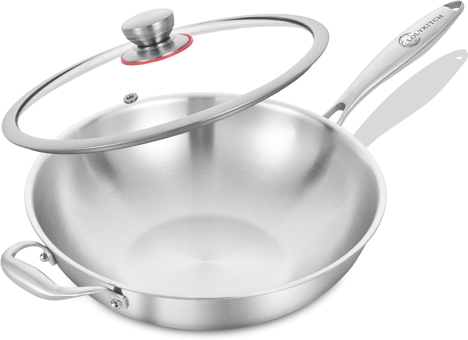 Wok 26 cm RVS met Deksel - Energiebesparend & Ovenbestendig - 34% Korting