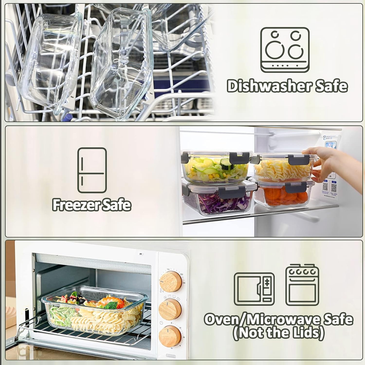 Glazen Vershoudbakjes Set (10 stuks) - Ideaal voor Maaltijdbereiding - Nu 34% Korting!
