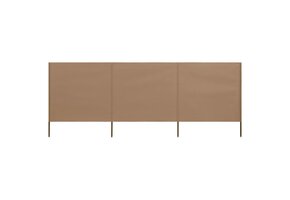 Windscherm 3-paneel 400x160 cm Taupe - 66% Korting