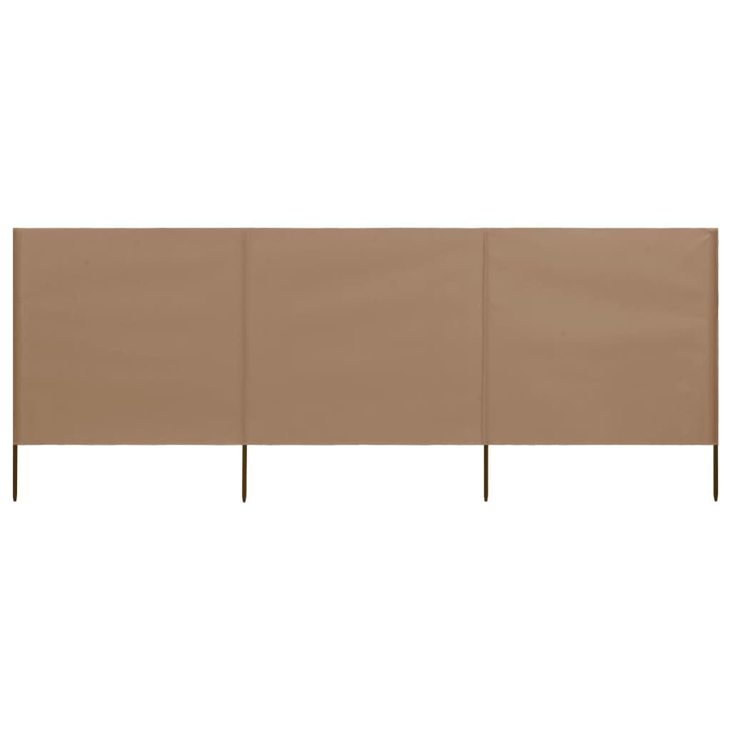 VidaXL Windscherm 3-panelen Taupe - 400x160 cm - 59% Korting!
