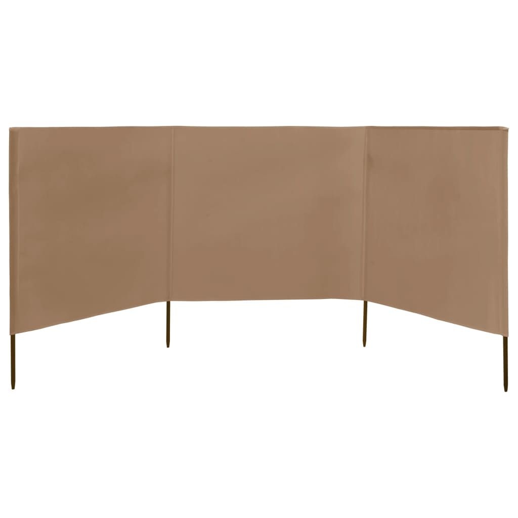 VidaXL Windscherm 3-panelen Taupe - 400x160 cm - 59% Korting!