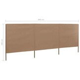 VidaXL Windscherm 3-panelen Taupe - 400x160 cm - 59% Korting!