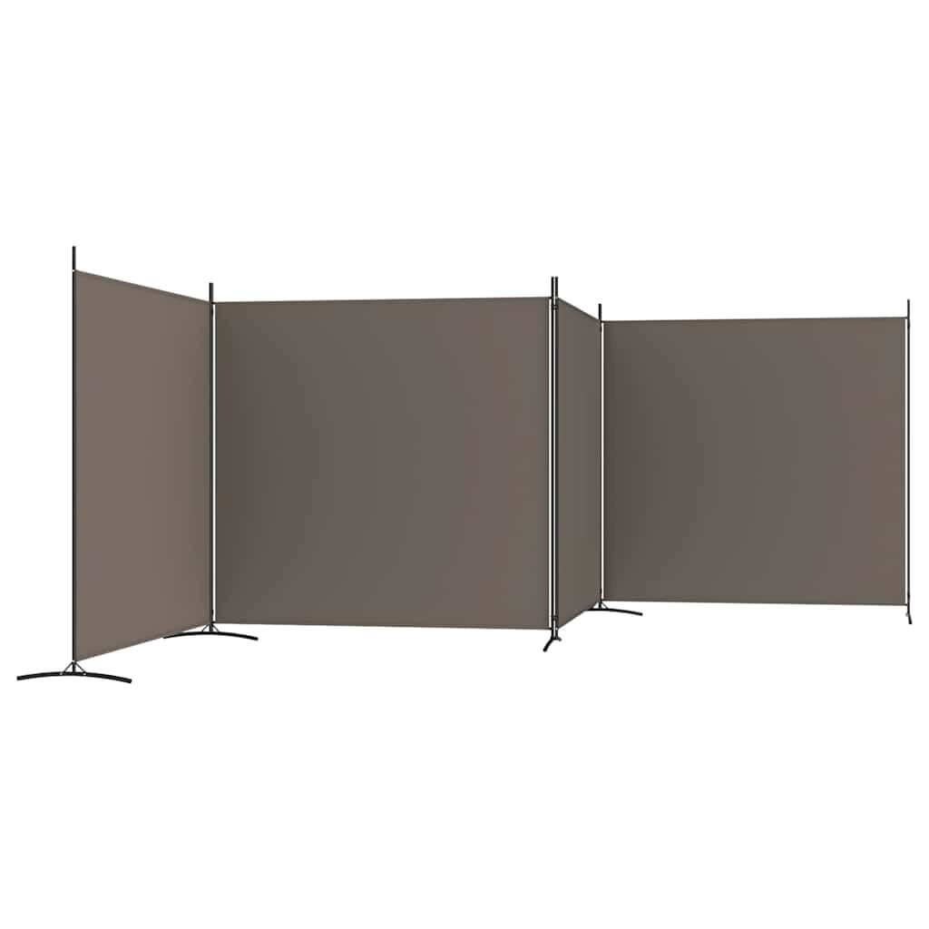 vidaXL Kamerscherm 4 Panelen Antraciet - 698x180 cm - 34% Korting