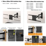 Draaibare TV-muurbeugel 32-75 inch (34% Korting)