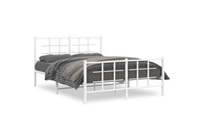 vidaXL Bedframe Metaal Wit 140x200cm met 34% Korting