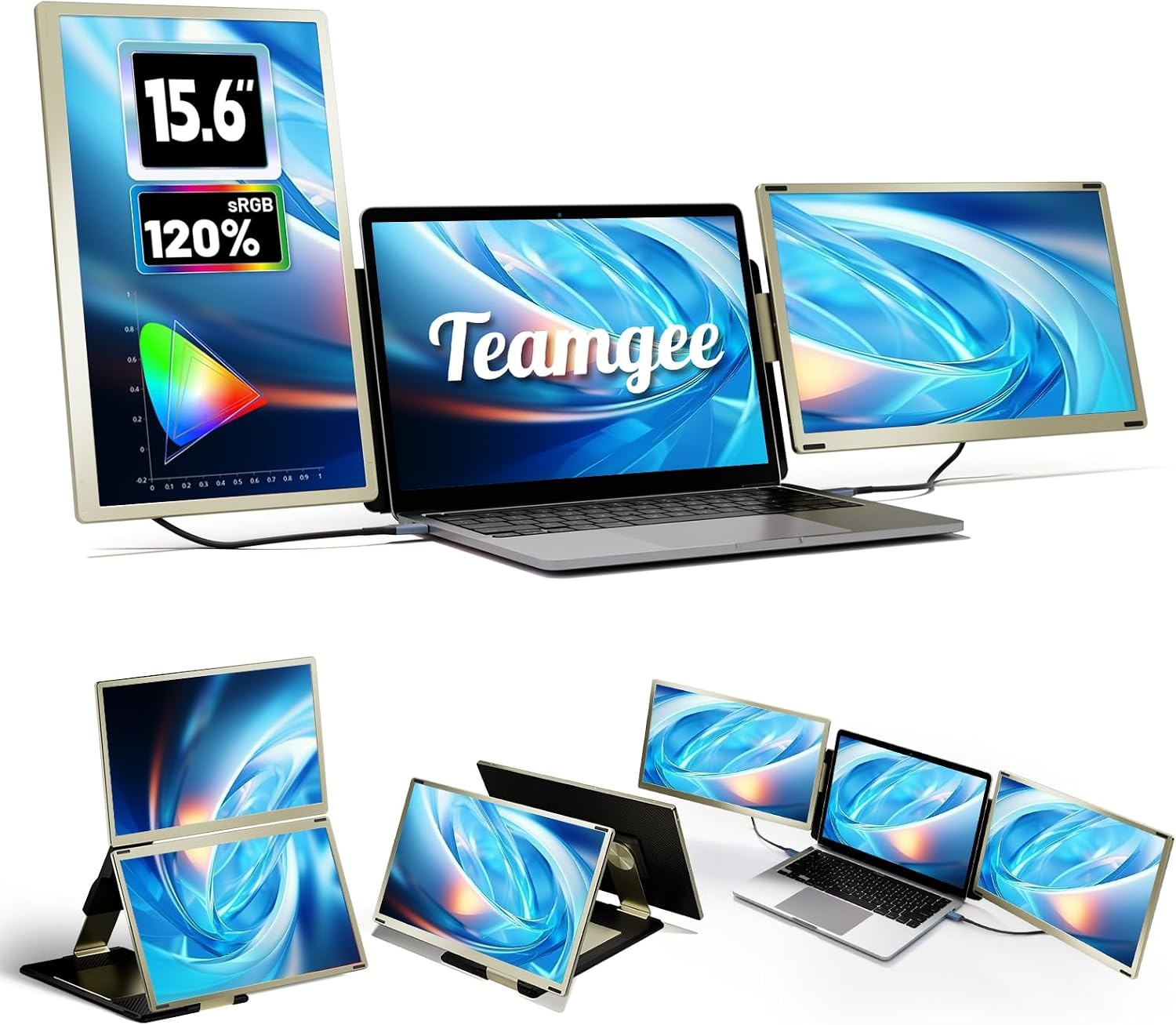 Triple Laptop Monitor 15.6" FHD IPS, 35% Korting