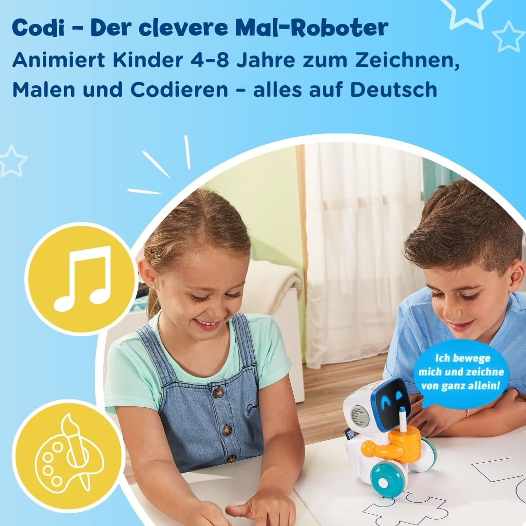 VTECH 80-553704 Codi, de slimme schilderrobot speelgoed, meerkleurig
