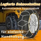 Sneeuwkettingen universeel voor auto's, pick-uptrucks & SUV's | 1-min snelle montage | Automatische fixatie | MN-staal | Draagbaar & Herbruikbaar