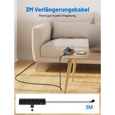 PASSUS Tafelstopcontact met 2 USB-C PD 30W, 5 Stopcontacten, 3m Kabel - 33% Korting