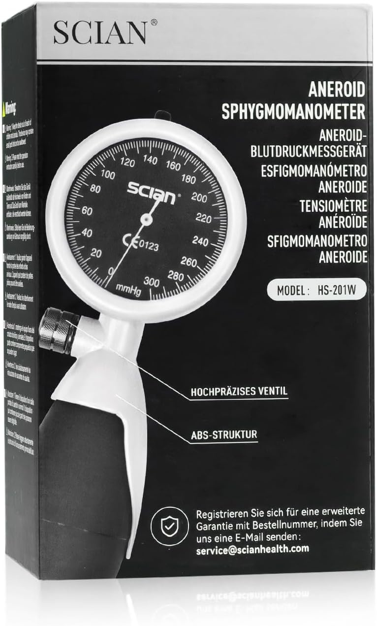 SCIAN Manuele Bloeddrukmeter Wit - Universeel Manchet (22-42 cm) - 32% Korting